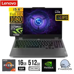 LENOVO - LAPTOP LOQ 15ARP9, 15.6" FHD IPS, AMD RYZEN 7-7435HS 16GB 512GB SSD RTX 4050 6GB FREEDOS