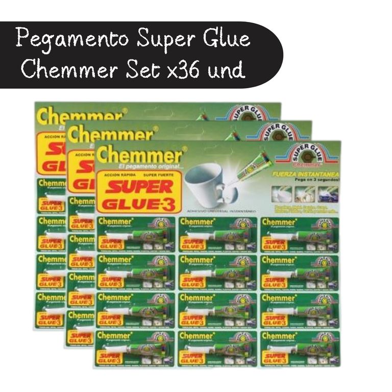 PEGAMENTO CHEMMER SUPER GLUE 36 UNDS
