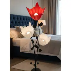 GENERICO - Lampara Decorativa Elegante Flor 3 Luces Salon Dormitorio
