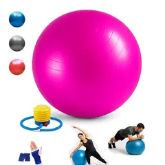 HOLGU - Pelota De Yoga O Pilates 85cm Color Variado + Inflador Profesional + Guantes