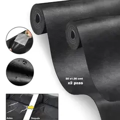 GENERICO - Pack 3 Cuero Sintético Autoadhesivo para Reparación negro