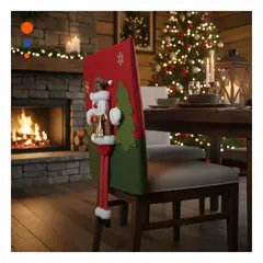 SKYBLOO - Funda Navideña para Silla con Muñeco de Nieve Decorativo Y+Ligas Regalo