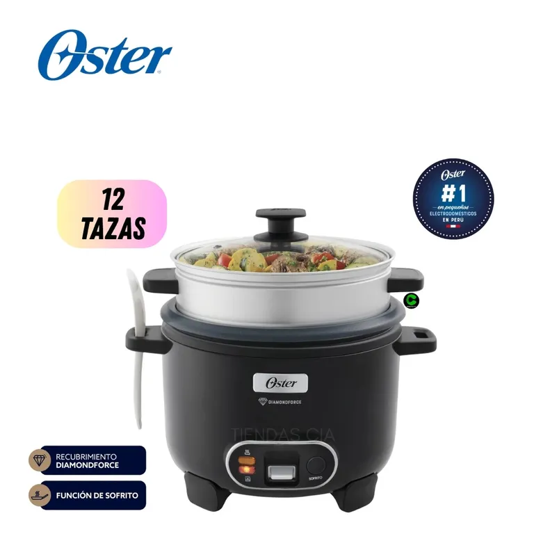 Olla Arrocera 12 Tazas con DiamondForce, CKSTRC12DFBLK