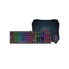 ENKORE - Kit Gamer 3 en 1: Teclado Gamer semimecanico + Mouse + Padmouse