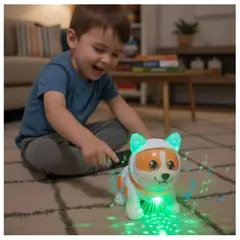 GENERICO - PERRO ASTRONAUTA ROBOT MUSICAL Y LUCES PARA NIÑOS + HUMO