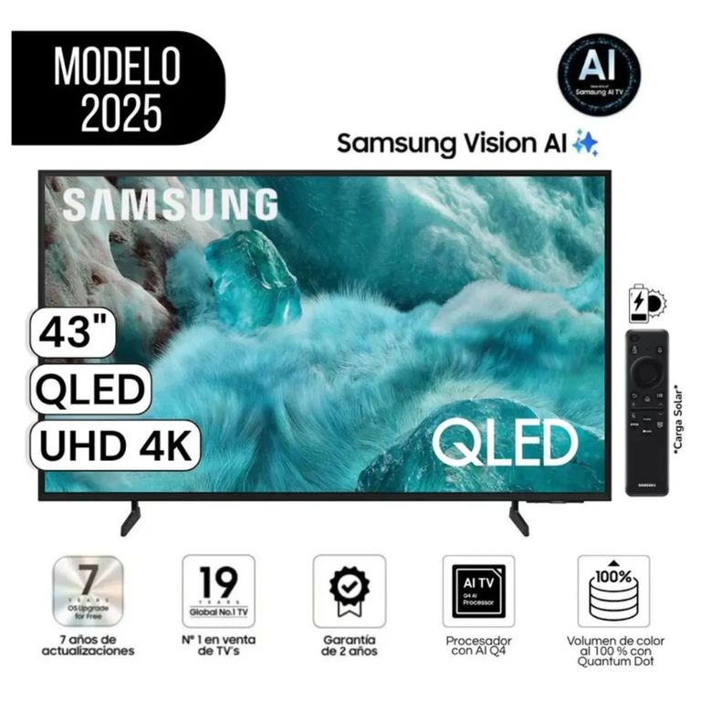 Televisor QLED 43 4K Ultra HD Tizen QN43Q7FAAGXPE - 2025