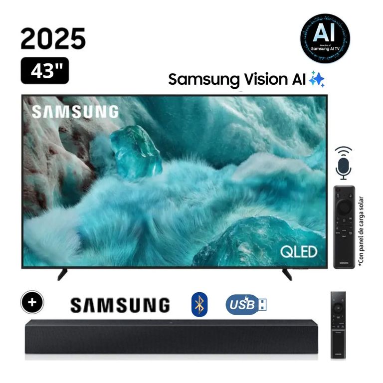 Televisor QLED 43 Visión AI Smart TV QN43Q7FAAGXPE + Soundbar HW B400