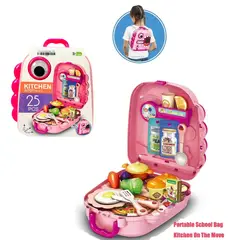 GENERICO - Mochila infantil set de accesorios de cocina Maleta de 25Pcs