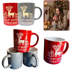 GENERICO - Tazas navideñas 300ml sublimadas diseños al surtidos