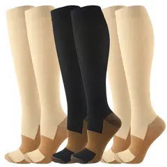 GENERICO - Medias De Compresión Hombre Mujer Medias Para Varices 20-30 mmHg - 3 Pares