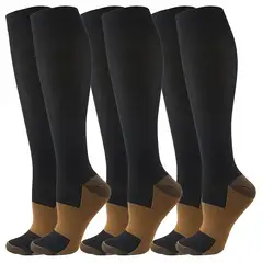 GENERICO - Medias De Compresión Hombre Mujer Medias Para Varices 20-30 mmHg - 3 Pares