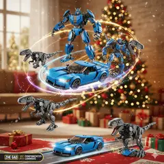 GENERICO - Robot Auto y Dinosaurio - Dinosaur Car de ZHE GAO 1287 Piezas