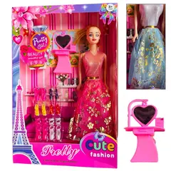 GENERICO - Set de una muñeca de silicona con 6 pares de zapatos y accesorios