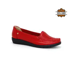 PAR&SS - Mocasines Casuales Mujer De Cuero KA25-GOLDIE