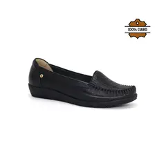 PAR&SS - Mocasines Casuales Mujer De Cuero KA25-GOLDIE