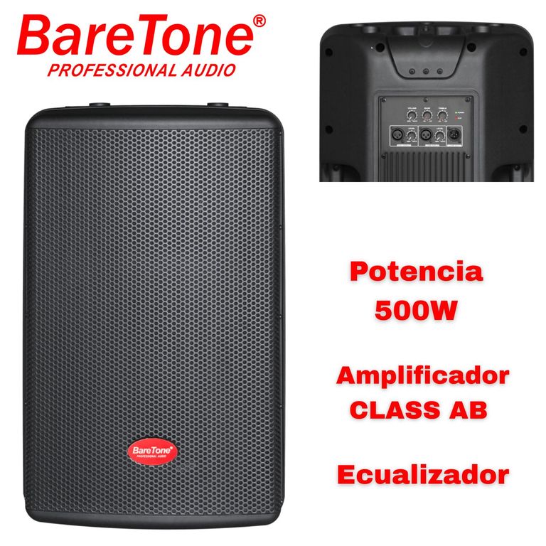 Parlante Activo MAX 12HD Woofer de 12 pulgadas 500 Watts conexiones XLR