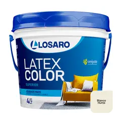 LOSARO - Látex Color color Blanco Humo x 4 Lt.