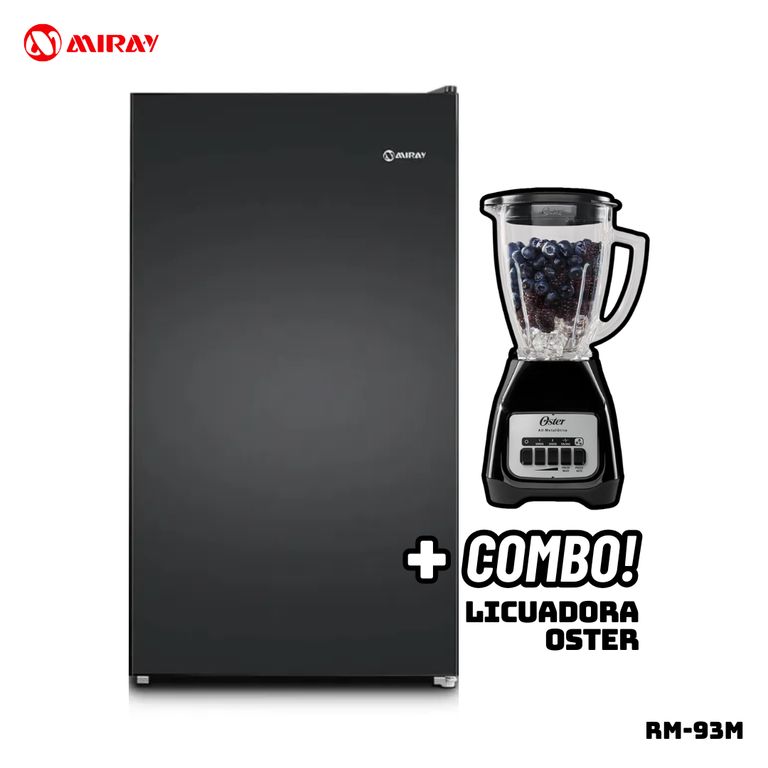 FRIGOBAR 93 L NEGRO - RM-94M + LICUADORA OSTER BLSTKAGBPB