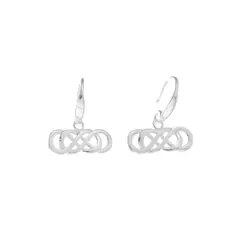 BALIQ - Aretes De Plata 925 Doble Infinito