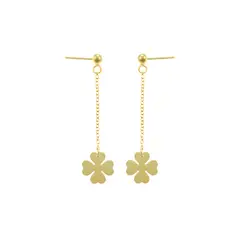 BALIQ - Aretes Trébol GoldenSilver