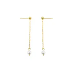 BALIQ - Aretes Perla Acolgante Plata 925