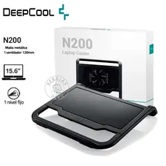DEEPCOOL - Base Enfriadora N200 con Ventilador 120 mm y Panel de Aluminio