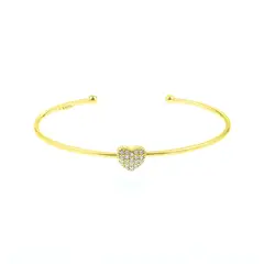 BALIQ - Bangle Pulsera Corazon Goldensilver