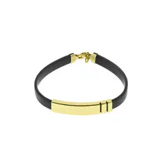 BALIQ - Pulsera Caucho Goldensilver