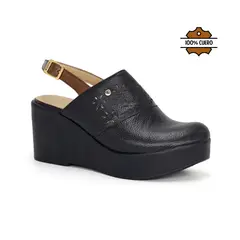 PAR&SS - Zapato Zueco Casual De Cuero KA25-RADELIA