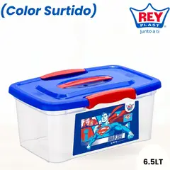 REY PLAST - Caja Ultraforte 6.5 L Wb Superman (Color Surtido).