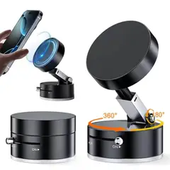 GENERICO - Soporte Magnético para Celular Holder Imantado Plegable Auto Casa Succión al Vacío