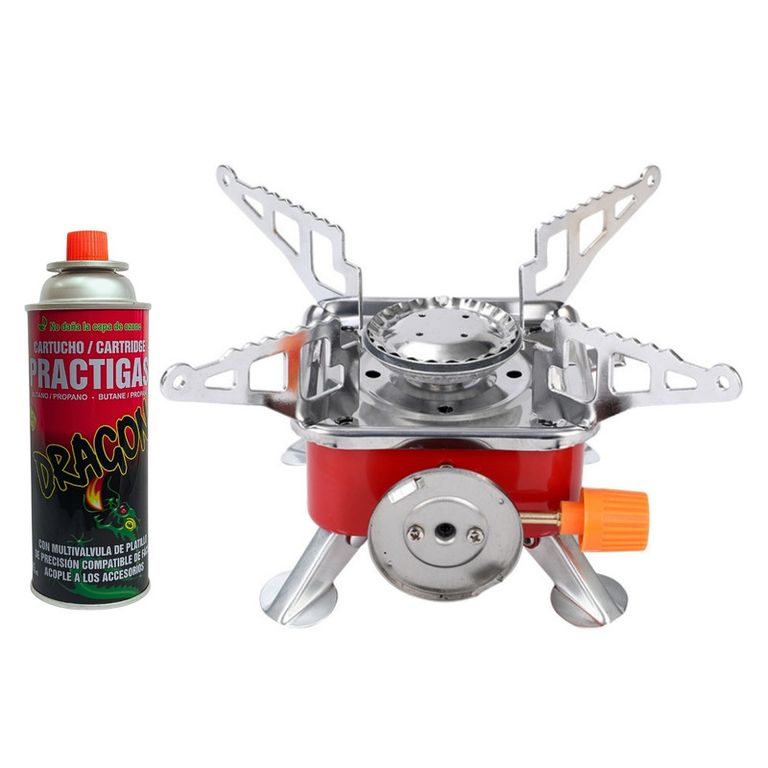 Mini Cocina Portátil a Gas Ideal para Camping + 2 Gas Butano