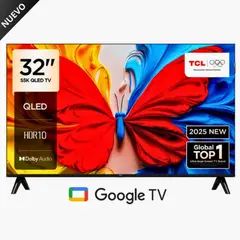 TCL - Televisor QLED 32" FHD Google Tv 32V51C