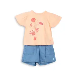 PILLIN - Conjunto Bebé Niña PVC741-25DAM Damasco