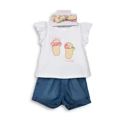 PILLIN - Conjunto Bebé Niña PVC744-25DEN Denim