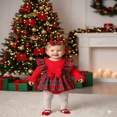 GENERICO - VESTIDO PARA NIÑA DE NAVIDAD - NAVIDEÑO