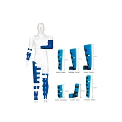 GENERICO - Kit 6 férulas inmovilización ambidiestro semirrigida extremidades superiores e inferiores