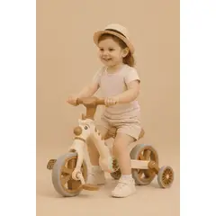 GENERICO - Bicicleta de equilibrio musical con luces triciclo marron