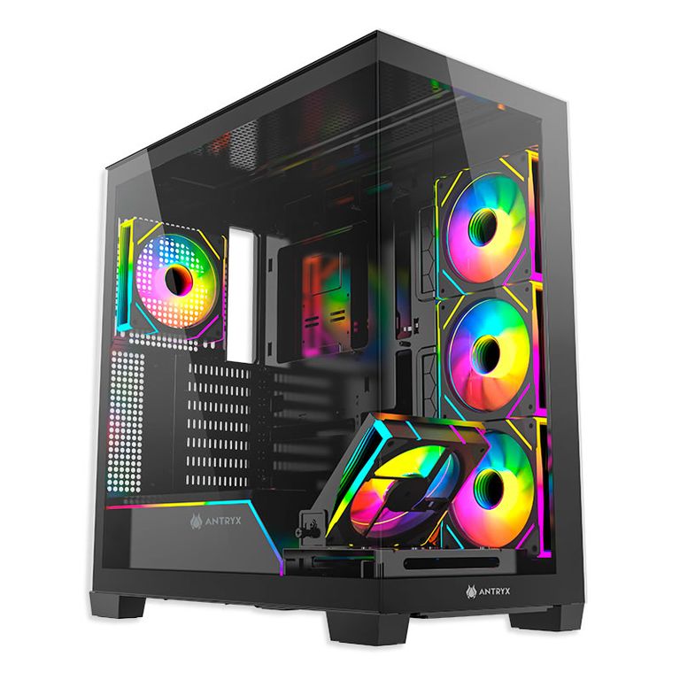 CASE FX 850 PRO BLACK, INFINITY ARGB FAN X5, USB TIPO-C (AC-FX850KP)