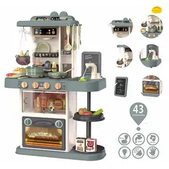 GENERICO - Cocinita de juguete + 43 pcs Vapor Luces y Sonidos