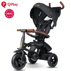QPLAYGROUND - Triciclo Plegable de lujo 6 en 1 QPLAY -RITO DELUXE- Negro