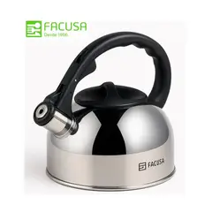 PREMIUM - Tetera Acero Inoxidable Facusa de 2.5 litros con Silbador