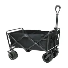 GENERICO - Carrito Mesa De Camping Playa Plegable Tabla Metálica Marrón Multiuso Negro