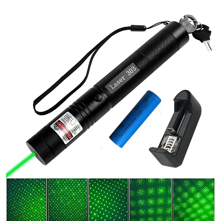 Puntero Laser 303 Verde Potente 10000mw + Batería + Cargador mod