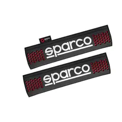 GENERICO - Almohadillas Sparco 2 Pcs Nido De Abeja Para Cinturón De Seguridad Automóvil 240X65mm Rojo