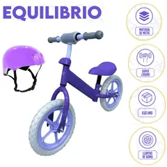 GENERICO - Bicicleta Equilibrio para Niños Aro 12 Morado