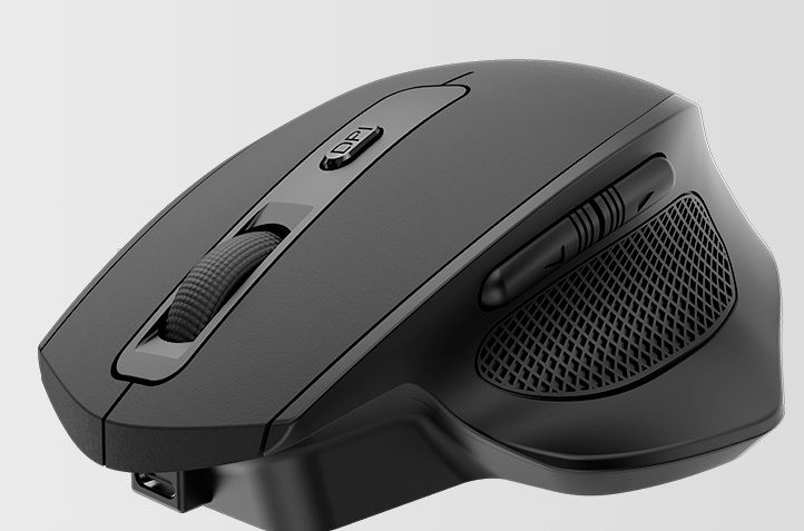 Mouse Inalámbrico de 6 Botones - Ultra Ergonómico - Recargable - Alta Precisión KMW-760