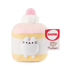 GUND - Pusheen Pastel de fresa - peluche La Gatita Kawaii coleccionable peluche de postre - The Cat