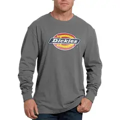 DICKIES - POLO MANGA LARGA GRIS PIEDRA