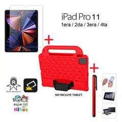 GENERICO - Funda + Mica + Lapiz para iPad Pro 11 1era/2da/3era/4ta Case Antishock